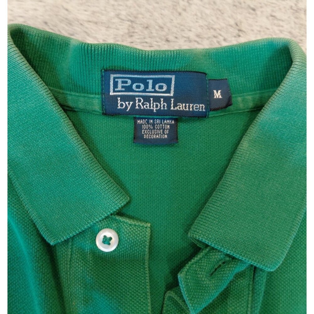 Polo Ralph Lauren Short Sleeve Polo Shirt Men's Med Green Performance Pullover - Picture 3 of 10